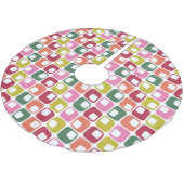 Heldere Retro 1970s Geometrisch Patroon Kerstmis Kerstboom Rok (Gekanteld)