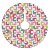 Heldere Retro 1970s Geometrisch Patroon Kerstmis Kerstboom Rok (Voorkant)