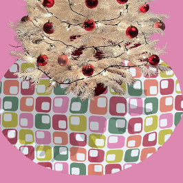 Heldere Retro 1970s Geometrisch Patroon Kerstmis Kerstboom Rok