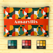 Heldere Retro Abstracte Cirkels Accessoirezak Etui