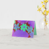 Heldere Retro blik-Bloemen ontwerp-Notecards Kaart (Gele Bloem)
