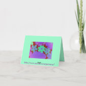 Heldere Retro blik-Bloemen ontwerp-Notecards Kaart (Achterkant)