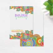 Heldere Retro Cirkels Oorbel Achtergrond Visitekaartje (Bureau)