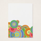 Heldere Retro Cirkels Oorbel Achtergrond Visitekaartje (Achterkant)