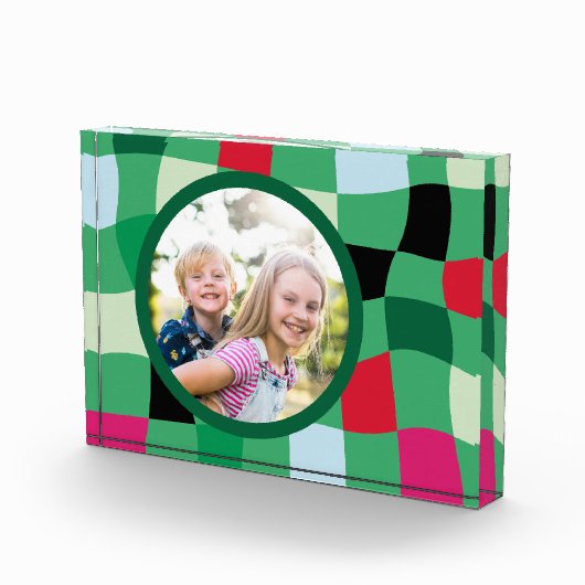 Heldere Retro geplakt ronde Fotoblokken (Rechts)