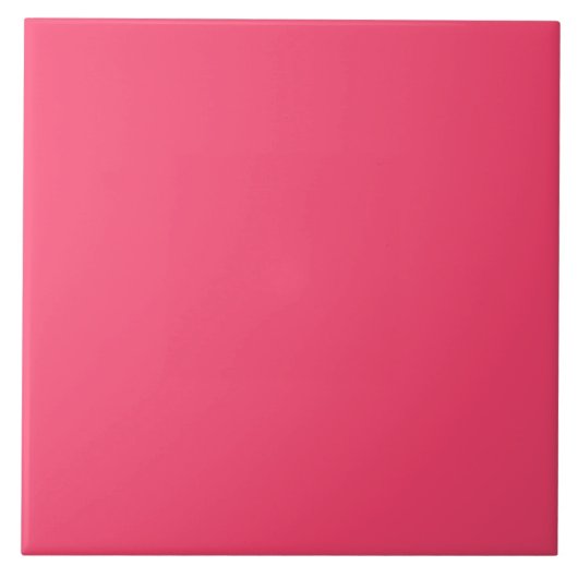 Heldere Retro Hedendaagse Roze Effen Kleur Tegeltje (Voorkant)