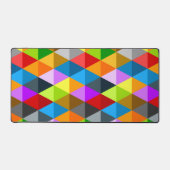 Heldere retro kleurrijke driehoeken patroon bureaumat (Voorkant)