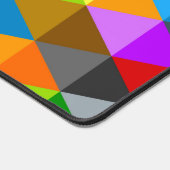 Heldere retro kleurrijke driehoeken patroon Monogr Bureaumat (Hoek)