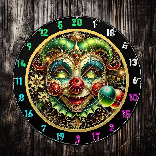 Heldere Retro Neon Dartbord voor Game Rooms