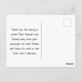 Heldere Retro Stijl Stem Slogan Custom Briefkaart (Achterkant)