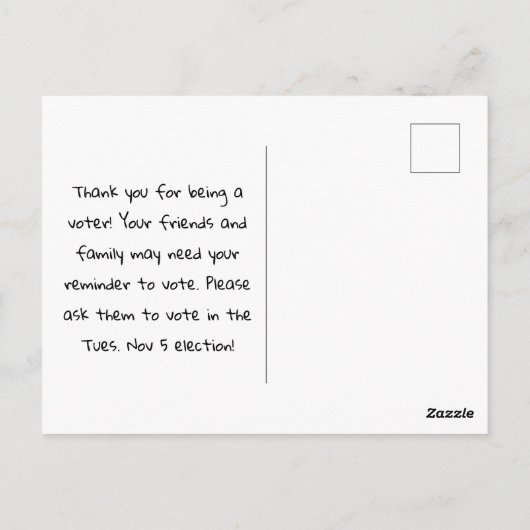 Heldere Retro Stijl Stem Slogan Custom Briefkaart (Achterkant)