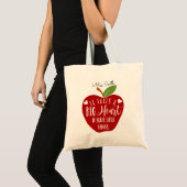 Heldere rode appel die een groot hart nodig heeft tote bag (Voorkant (product))