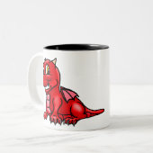 Heldere rode Baby draak Tweekleurige Koffiemok (Voorkant links)