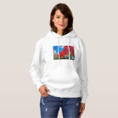 Heldere rode bladeren in de herfst hoodie (Voorkant volledig)