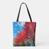 Heldere rode bladeren in de herfst tote bag (Achterkant)