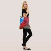 Heldere rode bladeren in de herfst tote bag (Op model)