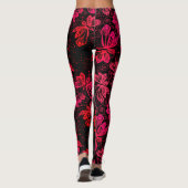 Heldere rode botervliegen leggings (Achterkant)