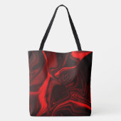 Heldere rode en donkerste curven of golven tote bag (Achterkant)