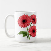 Heldere rode gerbera-tuil koffiemok (Links)