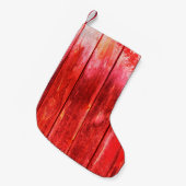 Heldere, rode houten wandstructuur. Houttextuur w Kleine Kerstsok (Voorkant (Hangend))