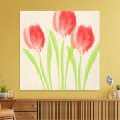 Heldere rode lente tulpen canvas afdruk (Insitu (Woonkamer))