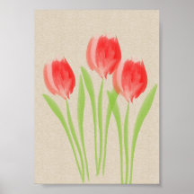 Heldere rode lente tulpen