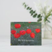Heldere rode papavers briefkaart (Staand voorkant)