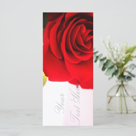 Heldere rode roze Jouw tekst platte Kaart toevoege (Staand voorkant)
