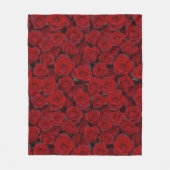 Heldere rode rozen fleece deken (Voorkant)
