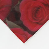 Heldere rode rozen fleece deken (Hoek)