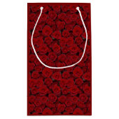 Heldere Rode Rozen Kleine Gift Bag Klein Cadeauzakje (Achterkant)