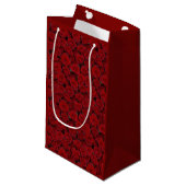 Heldere Rode Rozen Kleine Gift Bag Klein Cadeauzakje (Voorkant Gekanteld)