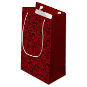 Heldere Rode Rozen Kleine Gift Bag Klein Cadeauzakje (Achterkant Gekanteld)