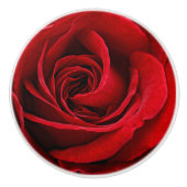 Heldere rode rozendichte keramische knop (Voorkant)