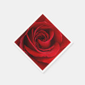 Heldere rode rozendichte servet (Hoek)
