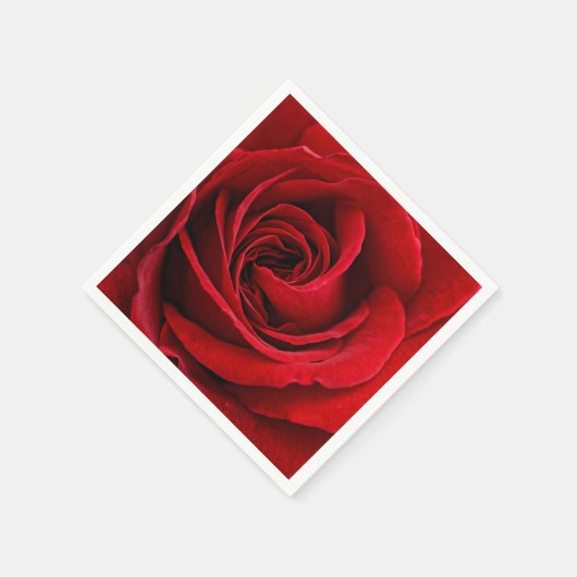 Heldere rode rozendichte servet (Hoek)
