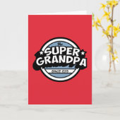 Heldere Rode Super Opa Kaart (Gele Bloem)