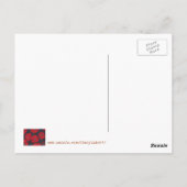 Heldere rode tulpen op zwart, Briefkaarten (Achterkant)