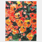 Heldere rode tulpen van Istanbul Fleece Deken (Voorkant)