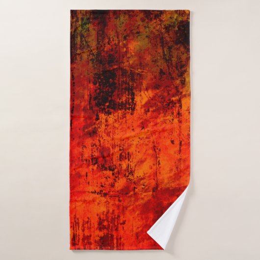 Heldere rode, vieze, zwarte, rode achtergrond. Hal Badhanddoek (Badhanddoek)