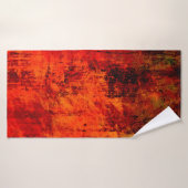 Heldere rode, vieze, zwarte, rode achtergrond. Hal Badhanddoek (Badhanddoek)