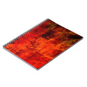 Heldere rode, vieze, zwarte, rode achtergrond. Hal Notitieboek (Linkerzijde)