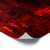 Heldere rode, vieze, zwarte, rode achtergrond. Hal Poster (Hoek)