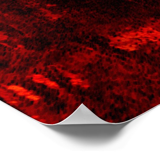 Heldere rode, vieze, zwarte, rode achtergrond. Hal Poster (Hoek)