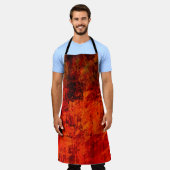 Heldere rode, vieze, zwarte, rode achtergrond. Hal Schort (Gedragen)