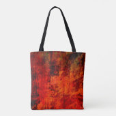 Heldere rode, vieze, zwarte, rode achtergrond. Hal Tote Bag (Achterkant)