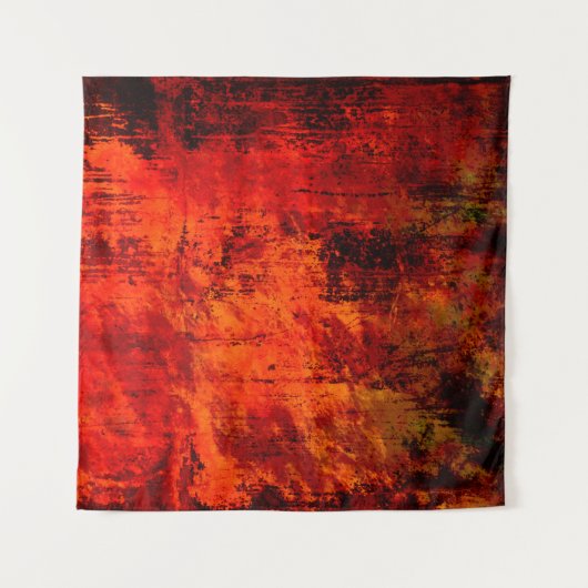 Heldere rode, vieze, zwarte, rode achtergrond. Hal Wandkleed (Voorkant (horizontaal))