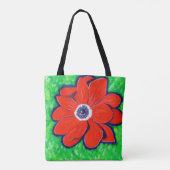 Heldere rode voorruit tote bag (Achterkant)