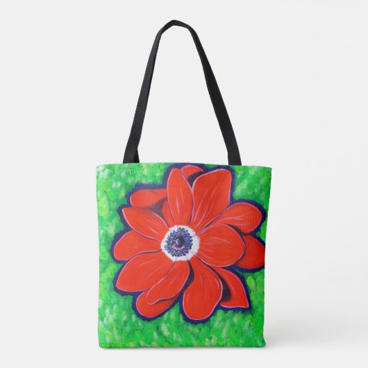 Heldere rode voorruit tote bag (Achterkant)