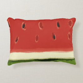 Heldere Rode Waterverf Watermeloen Accent Pillow Kussen